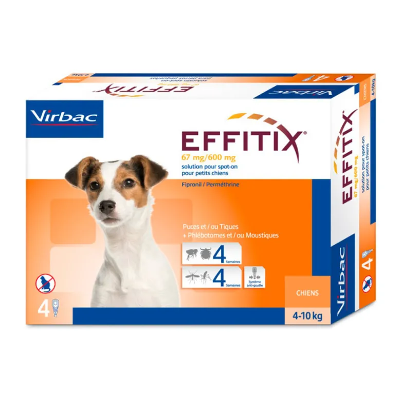Antiparasitario externo Effitix perros pequeños 4-10 Kg