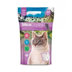 Arena de sílice para gato con aroma a lavanda