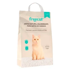 Arena Natural Aglomerante Cassava Premium para Gatos