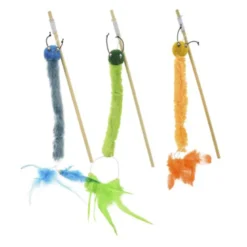 Caña con Peluche 40cm para Gatos