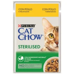 Cat Chow Sterilised con Pollo y Berenjenas 85g