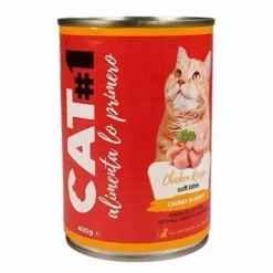 CAT-1 Pollo y Cereales para Gatos Lata 400g