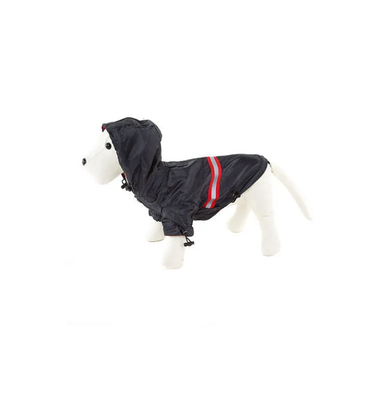 Chubasquero Para Perros Azul Marino Reflectante