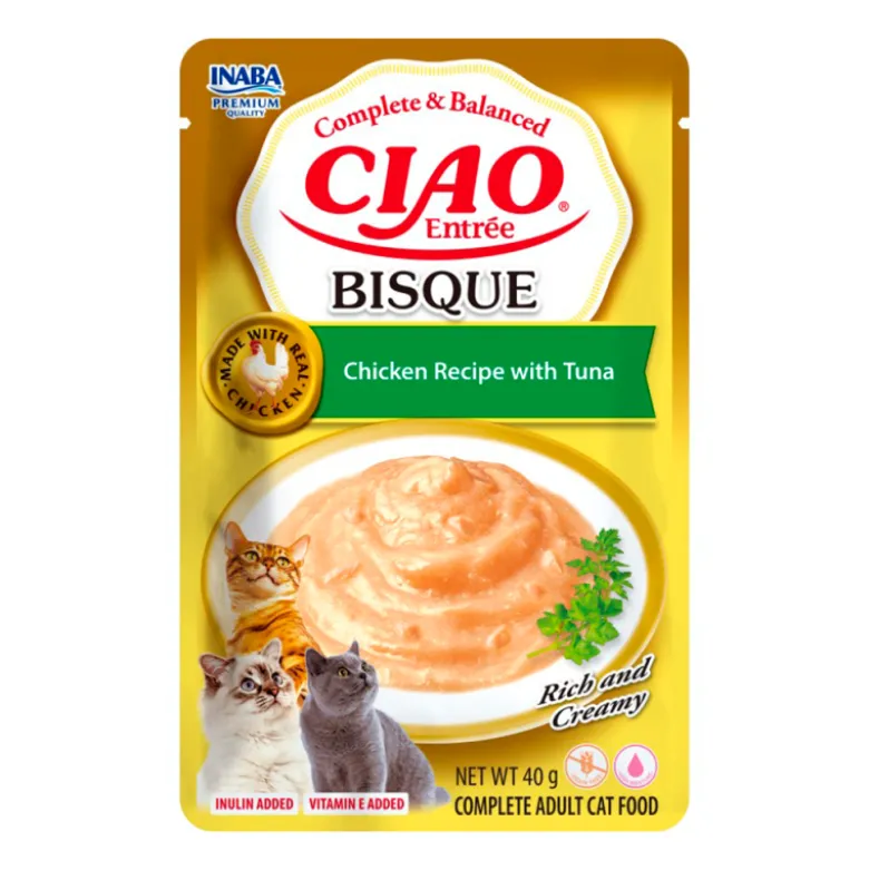 Churu Entrée Bisque Pollo con Atún para Gatos 40g
