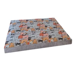 Colchón Mullido Animalia Gris Gatitos para Perros y Gatos