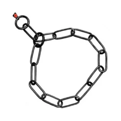 Collar Acero Inox Sprenger Negro Eslabones Largo