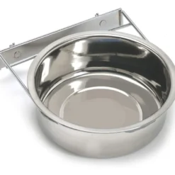 Comedero Inoxidable con Soporte Pared para Perros