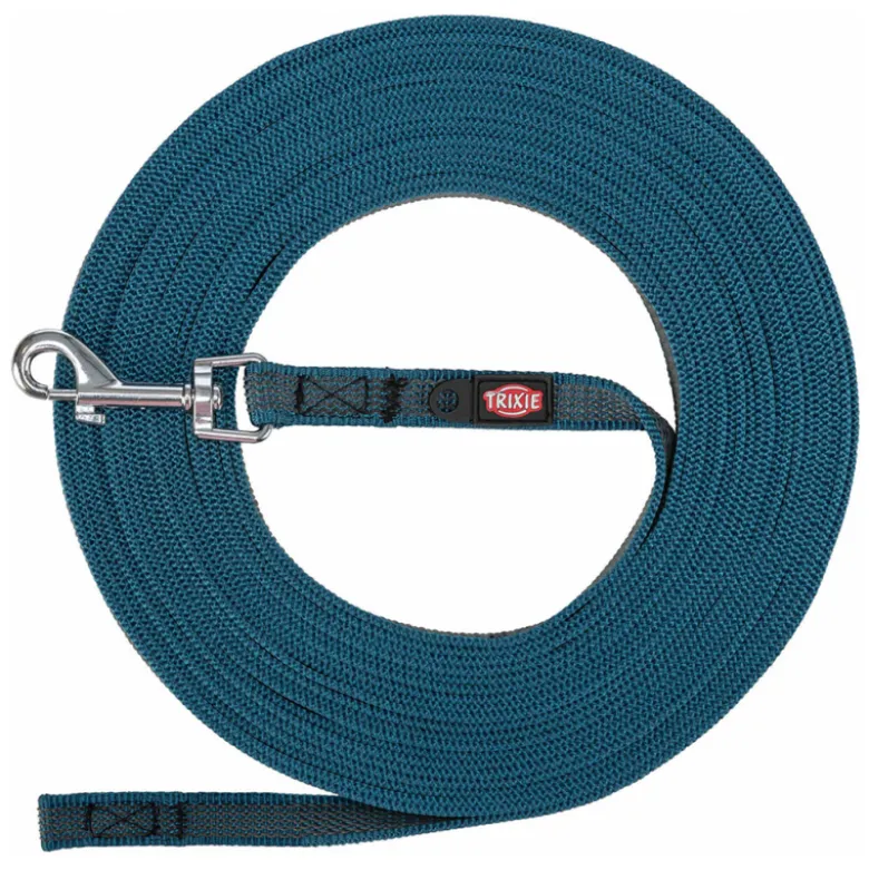 Correa de Rastreo para Perros Azul Petróleo S-M