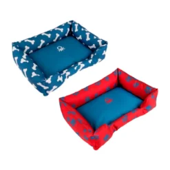 Cuna Benetton para Perros Funda Huellas + Relleno Talla XL