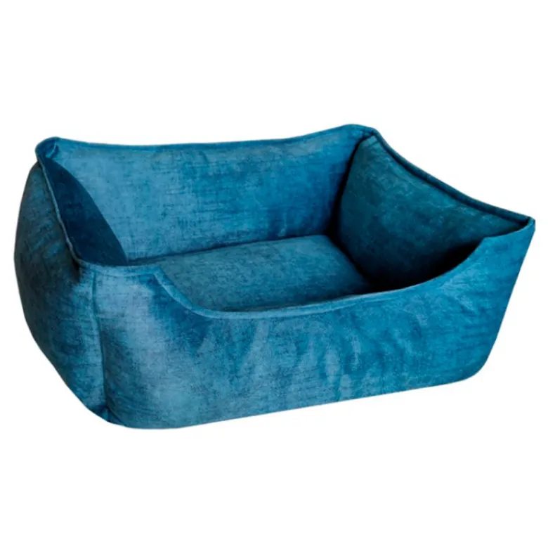 Cuna Mullida Antimanchas Eva Soft Cobalto para Perro y Gato