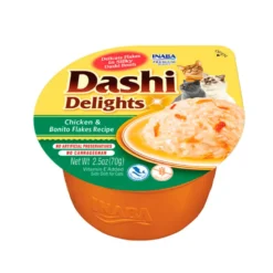 Dashi Delight Sabor Pollo y Copos de Bonito para Gatos 70g