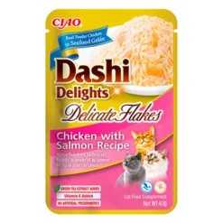 Dashi Delights Delicate Flakes Pollo con Salmón para Gatos 40g