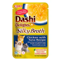 Dashi Delights Silky Broth Pollo con Atún para Gatos 40g