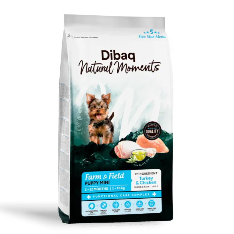 Dibaq Natural Moments Farm & Field Puppy Mini Pavo y Pollo