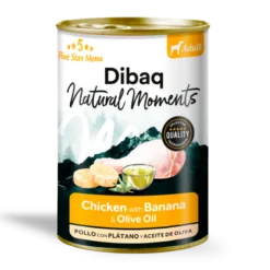 Dibaq Natural Moments Pollo con Plátano para Perros Lata 380g