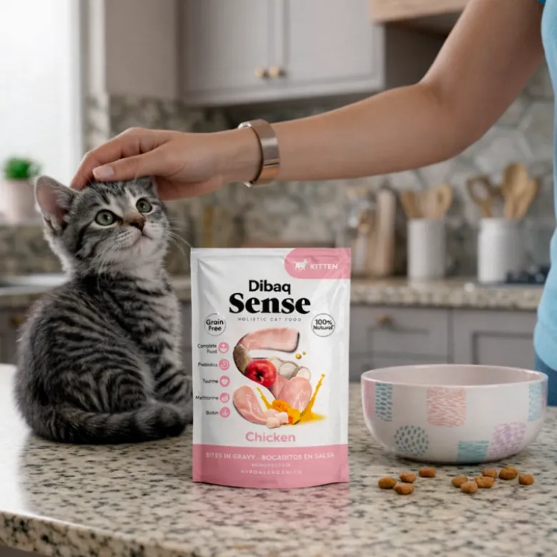 Dibaq Sense Grain Free Bocaditos en Salsa Pollo para Gatitos