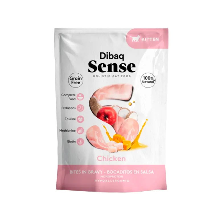 Dibaq Sense Grain Free Bocaditos en Salsa Pollo para Gatitos