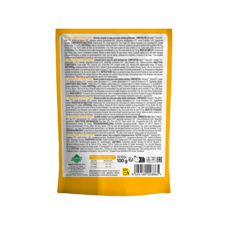 Dibaq Sense Grain Free Bocaditos en Salsa Pavo para Gatos