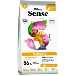 Dibaq Sense Grain Free Hairball (Pato & Pavo) para Gatos