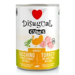 Disugual Cubes Speck de Pavo y Cerdo Asado con Guisantes para Perro