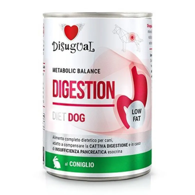 Disugual Diet Digestion Low Fat de Conejo para Perros
