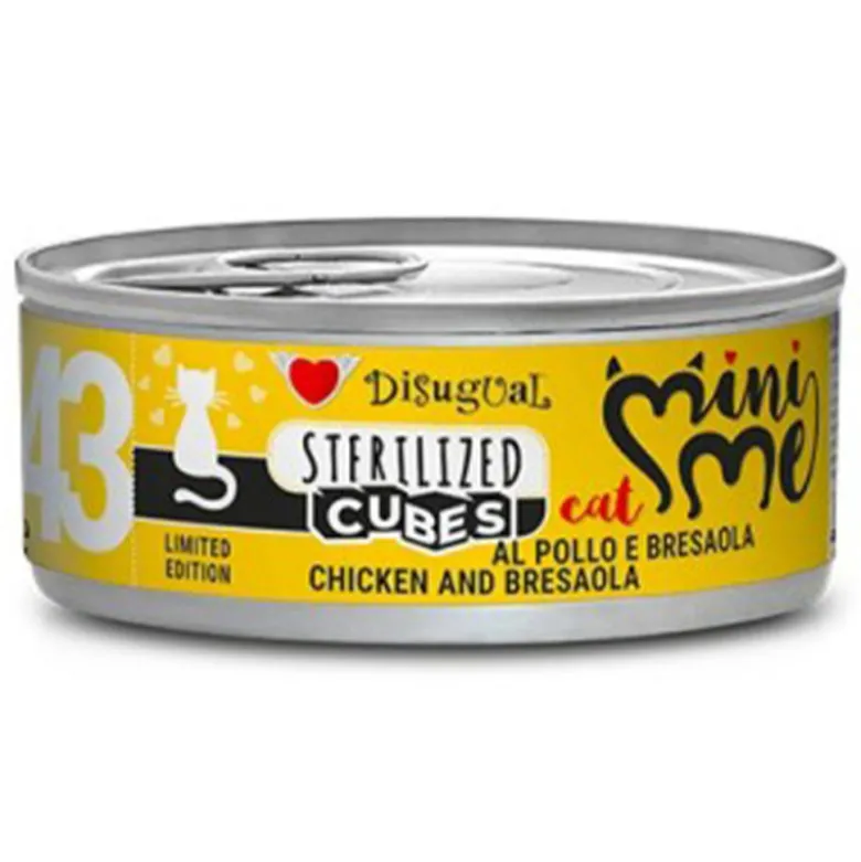 Disugual MiniMe Cubes Pollo y Bresaola para Gatos Esterilizados 85g