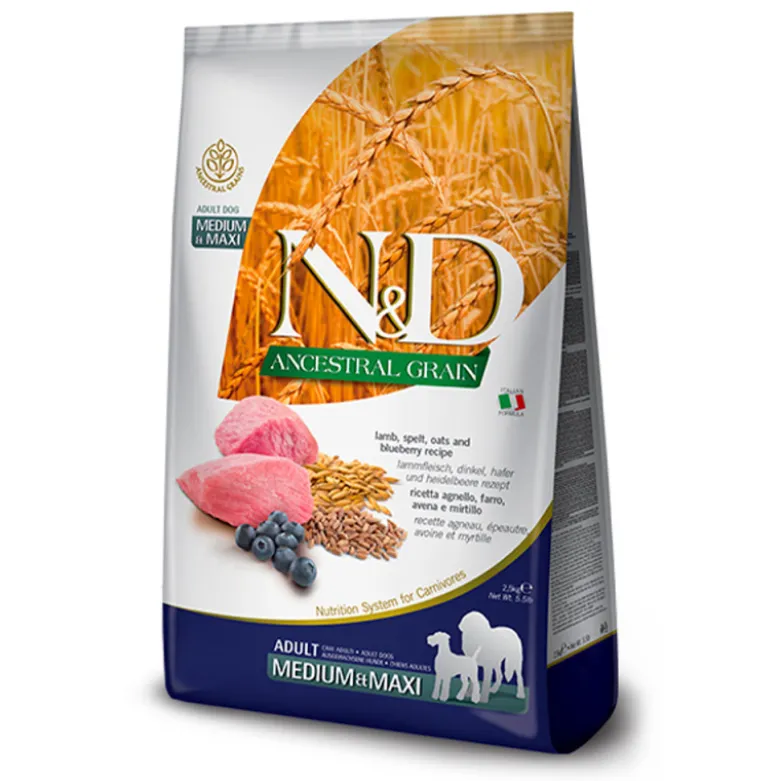 Farmina N&D Ancestral Grain Cordero Medium/Maxi para Perros