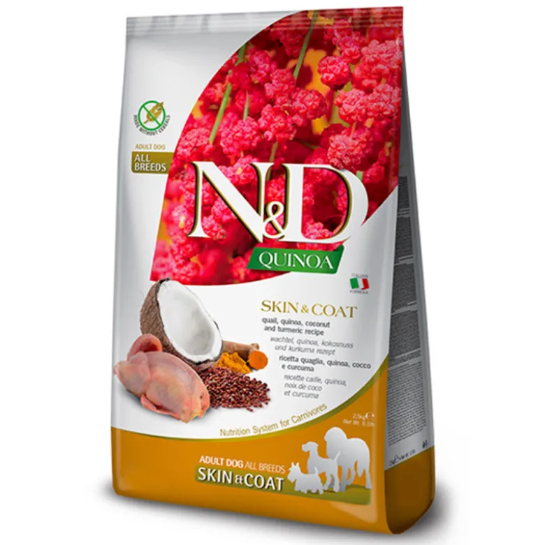 Farmina N&D Quinoa Skin Coat Codorniz para Perros