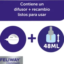 Feliway Optimum Difusor + Recambio 48ml Happy Family para Gatos