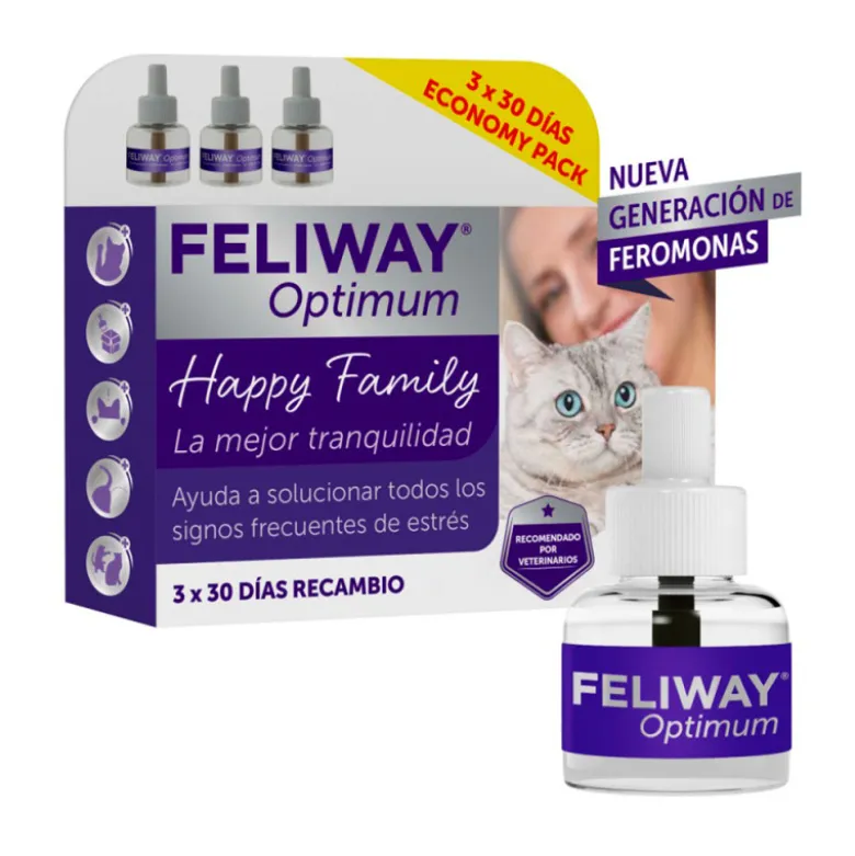 Feliway Optimum Recambio Pack-3 Meses para Gatos