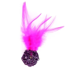 Freedog Ovillo Sisal Lila con Plumero para Gatos