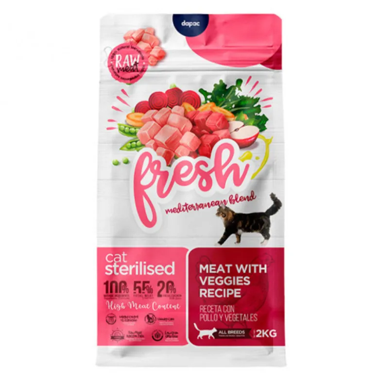 Fresh Mediterranean Blend Carne con Vegetales Adult Sterilized para Gatos