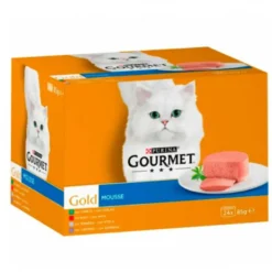 Friskies Gourmet Gold Mousse Surtidos Conejo, Buey, Ternera y Cordero 24 Latas de 85g