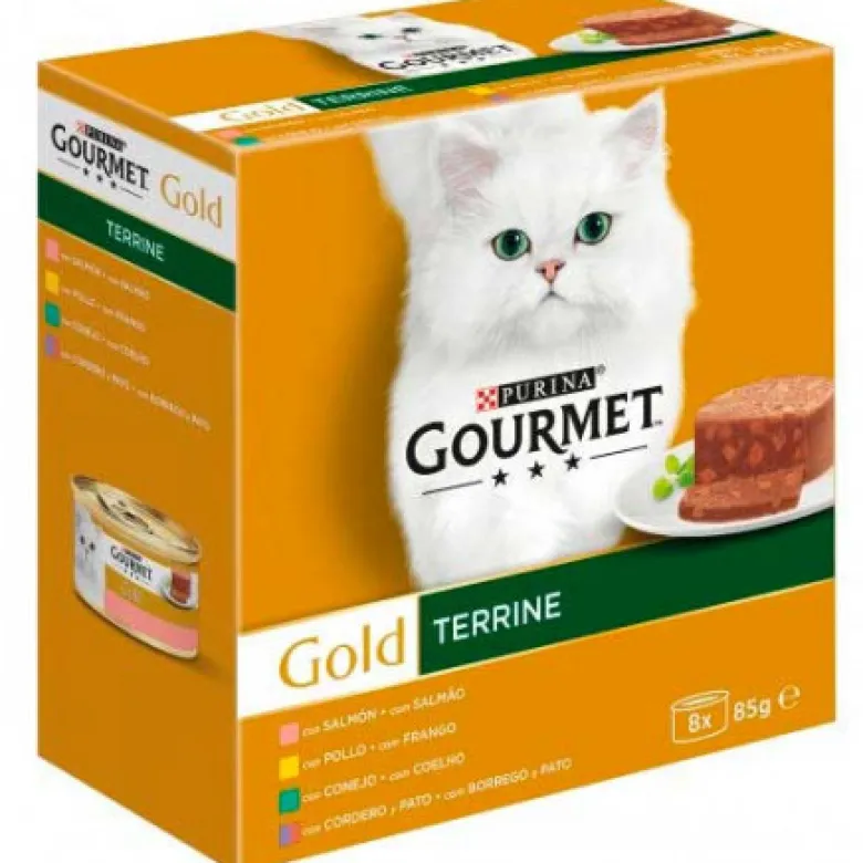 Friskies Gourmet Gold Terrine Surtidos 4 sabores 8 Latas 85g