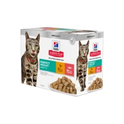 Hills Science Plan Feline Perfect Weight MultiPack Pollo y Salmón 12x85g