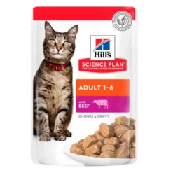 Hills Science Plan Tiernos bocados de Ternera en salsa Para Gatos Adultos