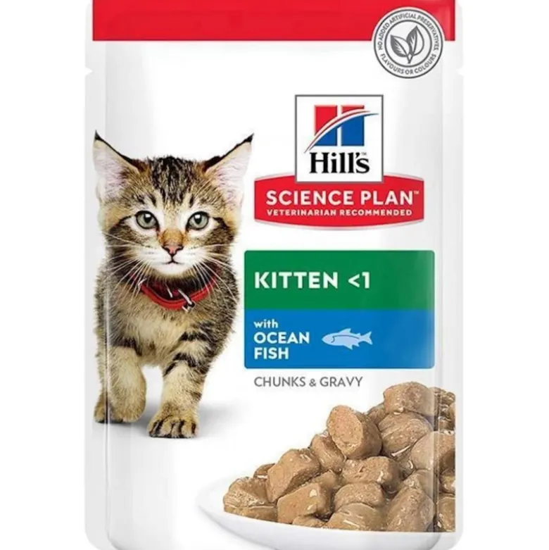 Hills Science Plan Tiernos bocados de Pescado en salsa Kitten 85g