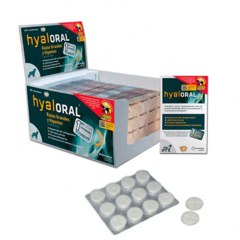 HYALORAL Razas Grandes Y Gigantes (120 Comprimidos)
