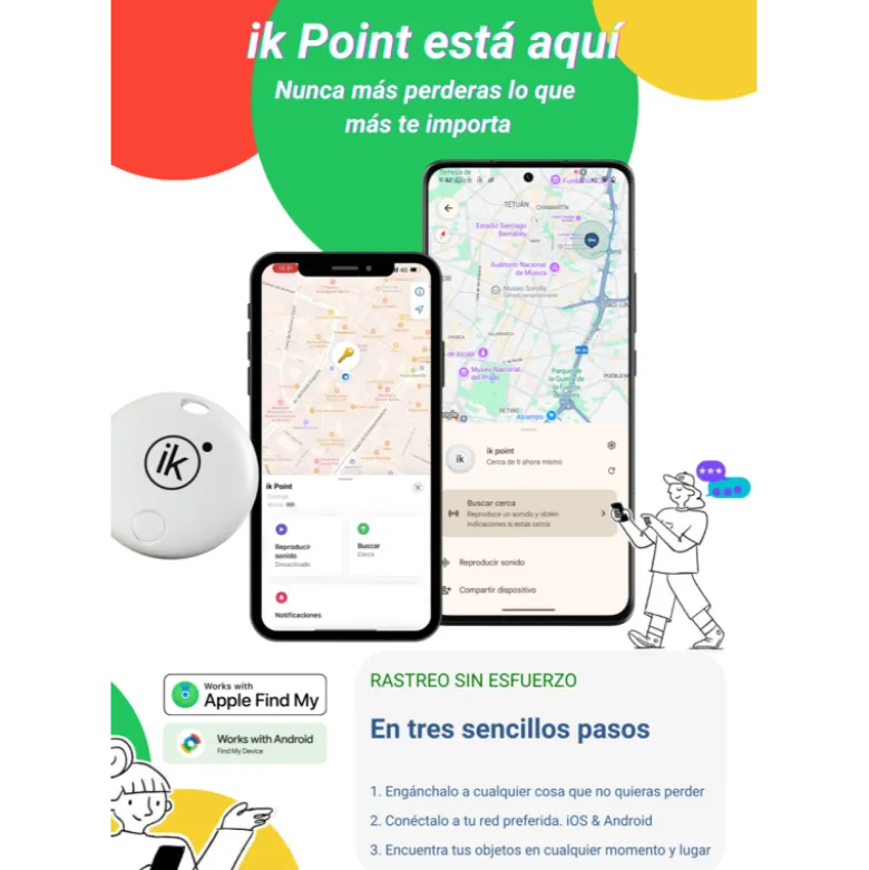 Ik Point Chapa Localizador GPS para Mascotas