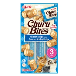 Inaba Churu Bites Wraps de Pollo y Atún con Vieira para Gatos