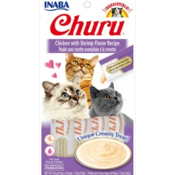 Inaba Churu Puré de Pollo y Gambas para Gatos