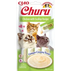 Inaba Churu Receta de Pollo con Vieira para Gatos