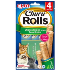 Inaba Churu Rolls Wraps de Pollo con Atún para Gatos