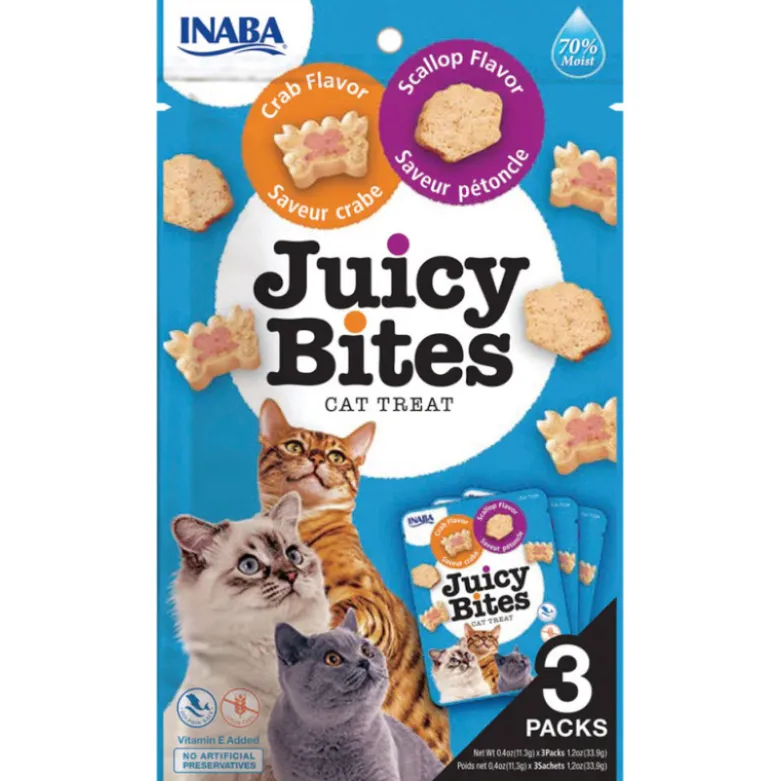 Inaba Snack Churu Juicy Bites Vieira y Cangrejo para Gatos
