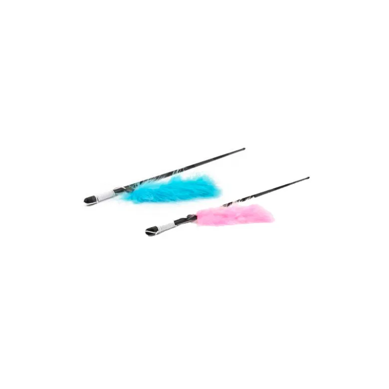 Juguete Caña Plumas de Color para Gatos