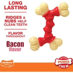 Juguete Nylabone Doble Sabor Bacon DuraChew