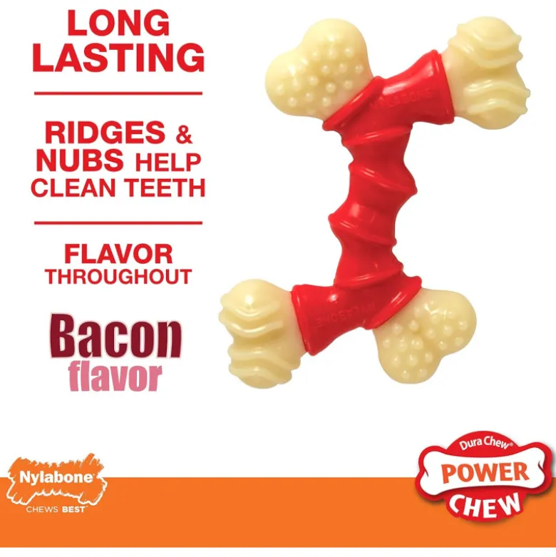 Juguete Nylabone Doble Sabor Bacon DuraChew