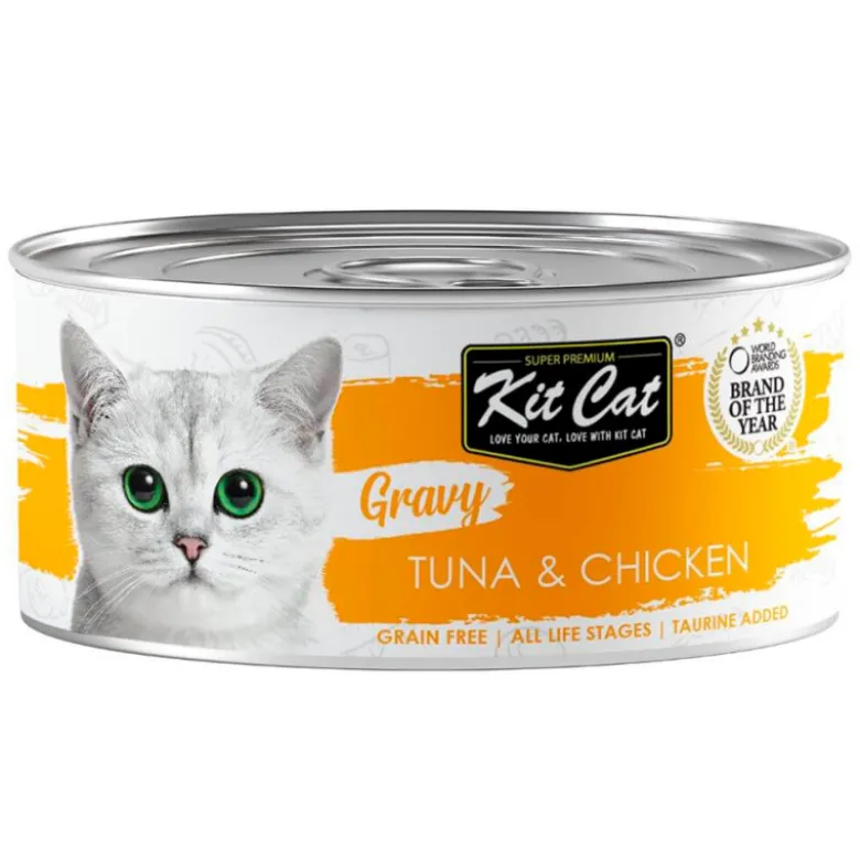Kit Cat Atún y Pollo en Salsa para Gatos Lata 70g