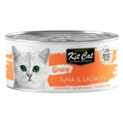 Kit Cat Atún y Salmón en Salsa para Gatos Lata 70g