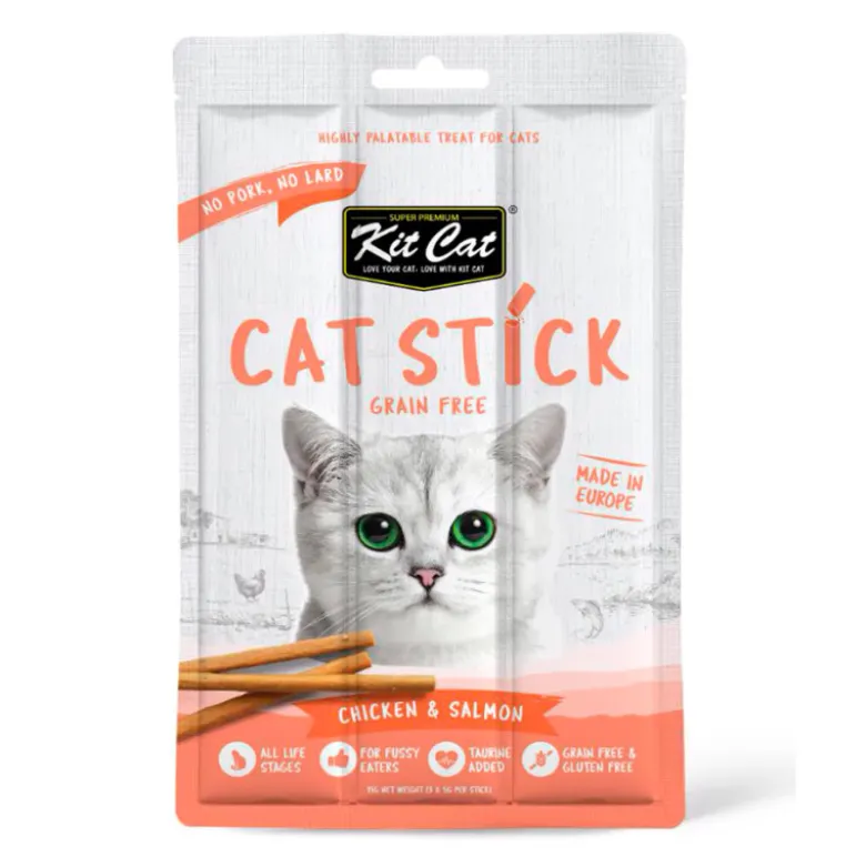 Kit Cat Cat Stick Pollo & Salmón para Gatos
